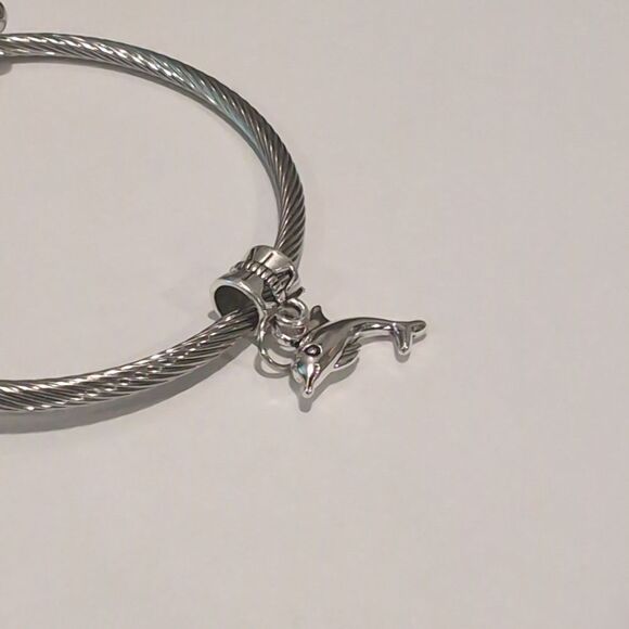 Silver Dolphin Dangle Charm‎ for Pandora Style Bracelet - Picture 5 of 5